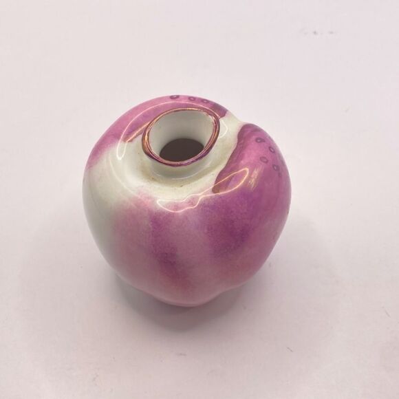 Vintage Arzberg Germany Porcelain Bud Vase Pink Cranberry White - Picture 4 of 9